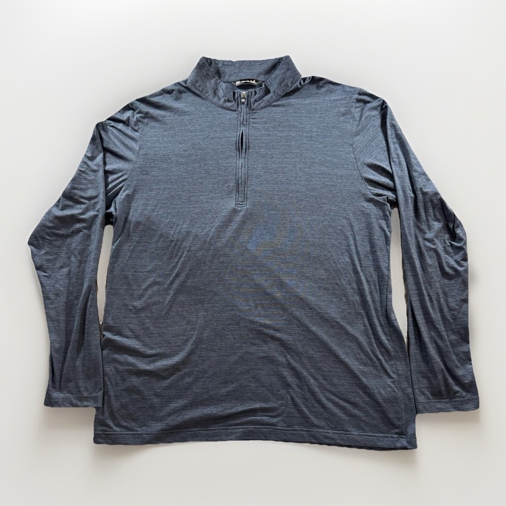 Travis Mathew 1/4 Zip Pullover Mens 2XL Blue Lightweight Performance Golf Jacket